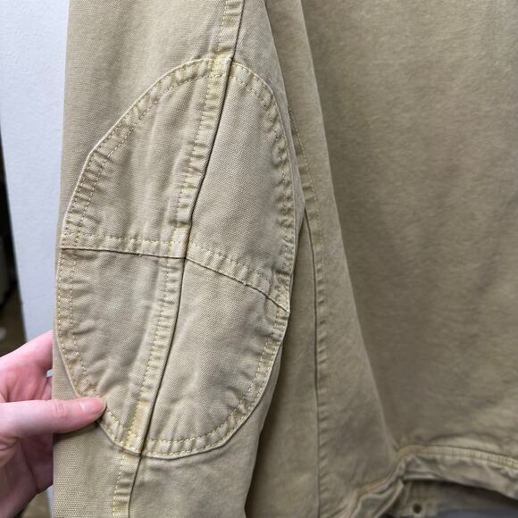 XXL Vtg The Territory Ahead Canvas Barn Jacket Tan Flannel Lined Hunt Chore Coat - Picture 9 of 10